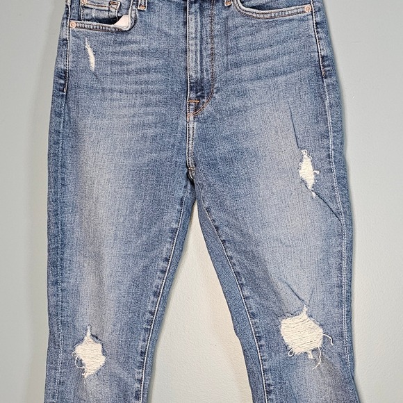 7 for All Man Kind Mankind High Waist Ankle Skinny Distressed Jeans Women 27 - Picture 2 of 10